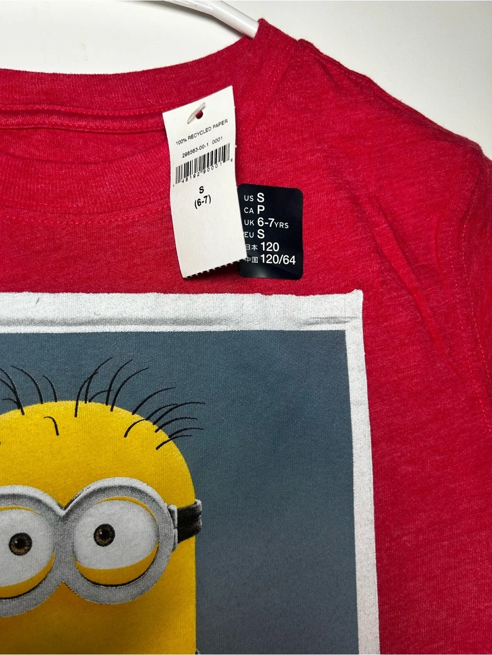 Kids Red Minion Graphic Tee - #WOKEUPLIKETHIS